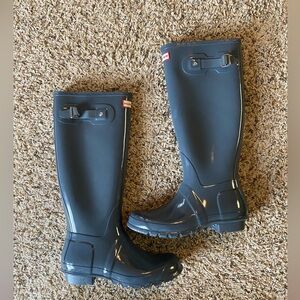 Hunter Women's Gray Rain Boots